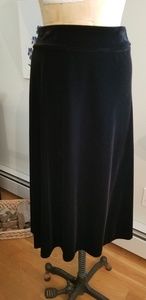 Black velvet skirt